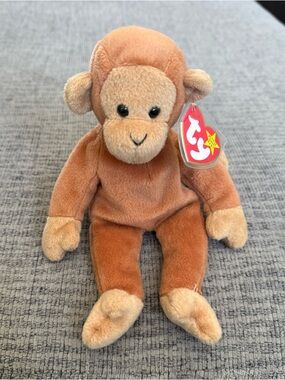 Bongo the Monkey Beanie Baby by Ty with Tag Protector
